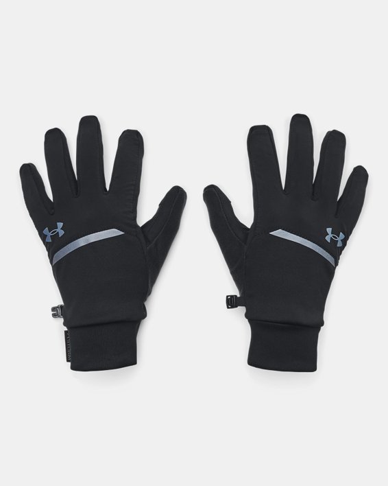 Men's UA Storm Fleece Run Gloves, Black, pdpMainDesktop image number 0
